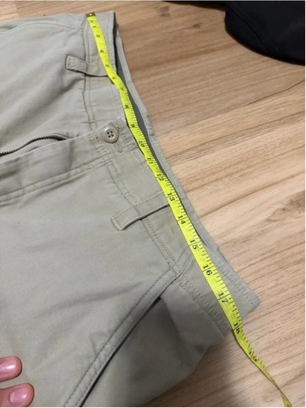 beige L.L.Bean pants feature a durable cotton corduroy exterior and a soft, line